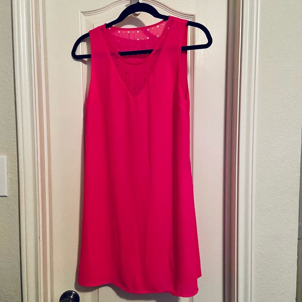 NWT Gianni Bini Neon Pink Babydoll Dress